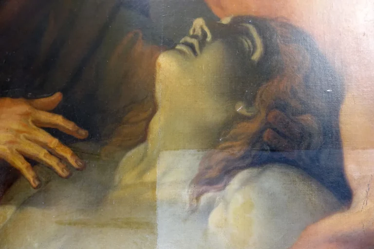 Dévernissage du tableau - Saint-Paul ressuscitant Eutyque