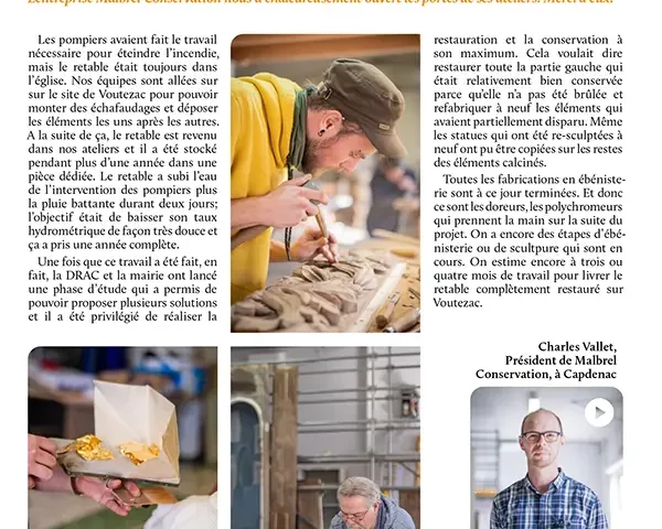 L’Église en Corrèze – Le retable sur la table – Voutezac