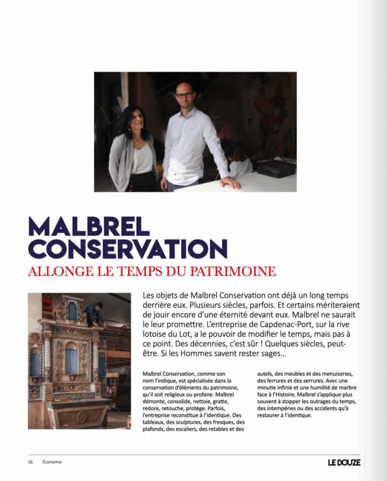 Magazine Le Douze – Malbrel Conservation allonge le temps du patrimoine